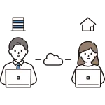 Telework 2 People SVG Icon